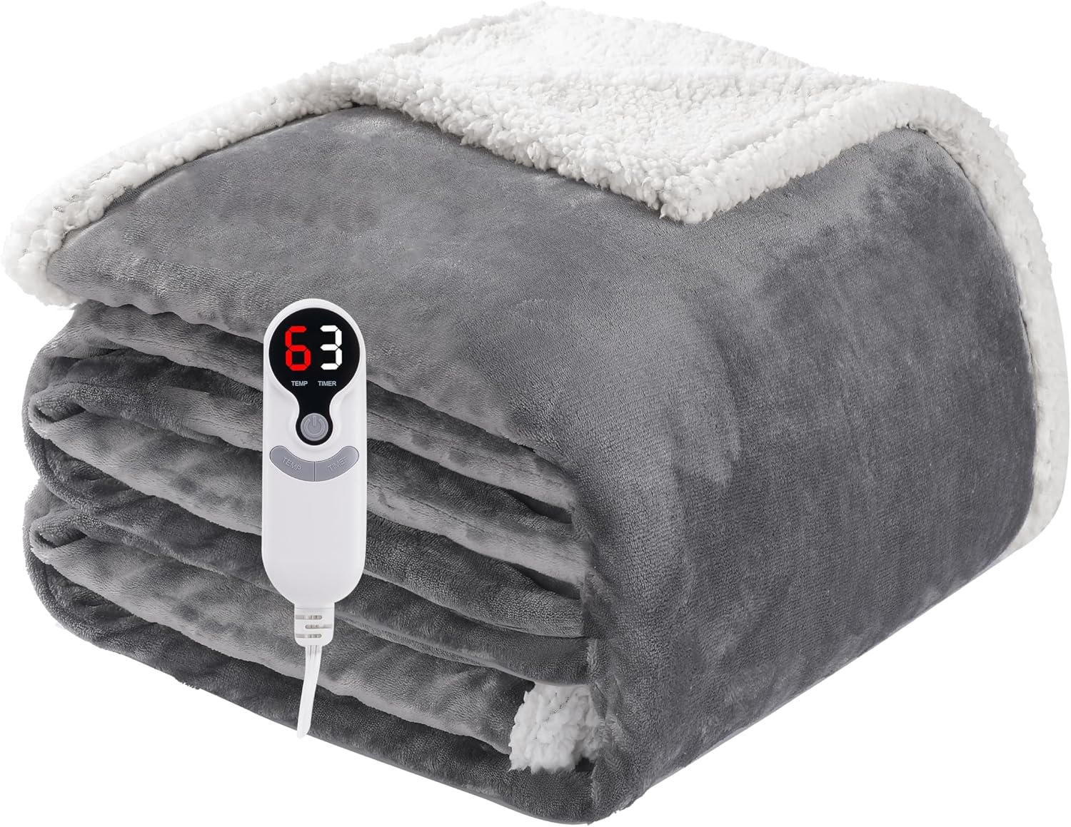 Detalle de Electric Heated Blanket Full Size 72"x84" with Overheat Protection