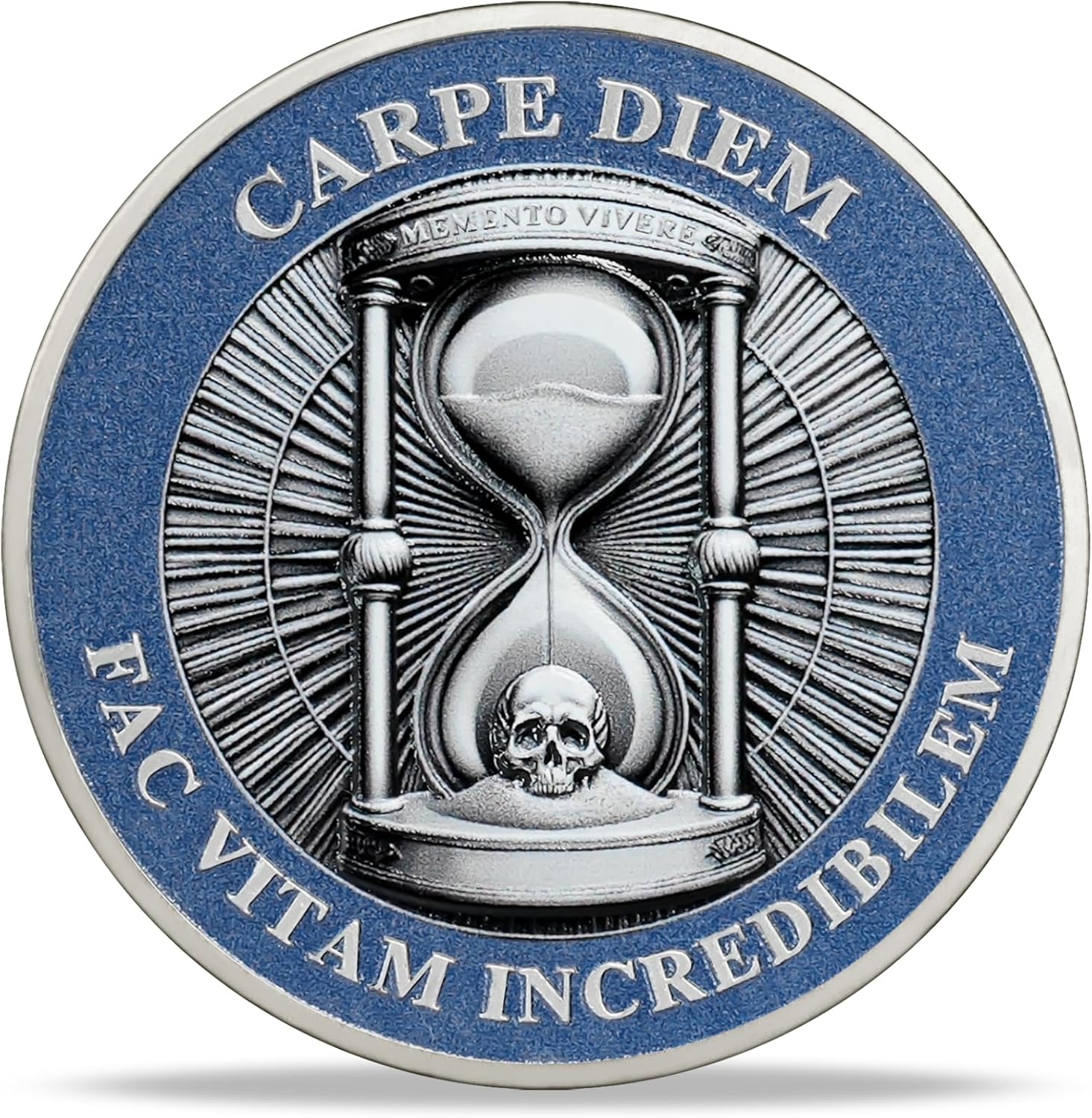 Detalle de Memento Mori Münze Carpe Diem 1,57 Zoll