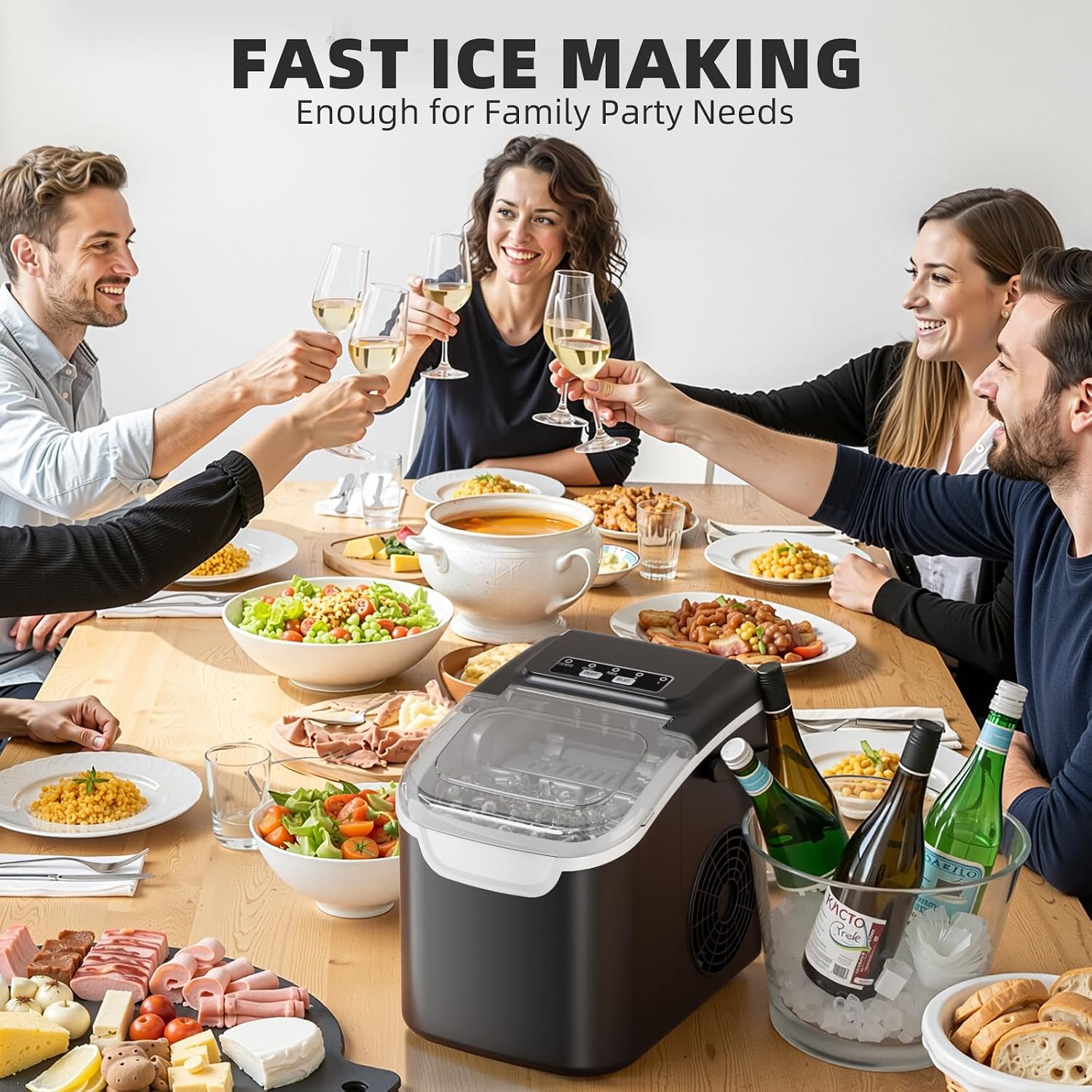 Thumbnail 6 de Antarctic Star HZB-12/Q Countertop Ice Maker, 2 Ice Sizes and Self-Cleaning