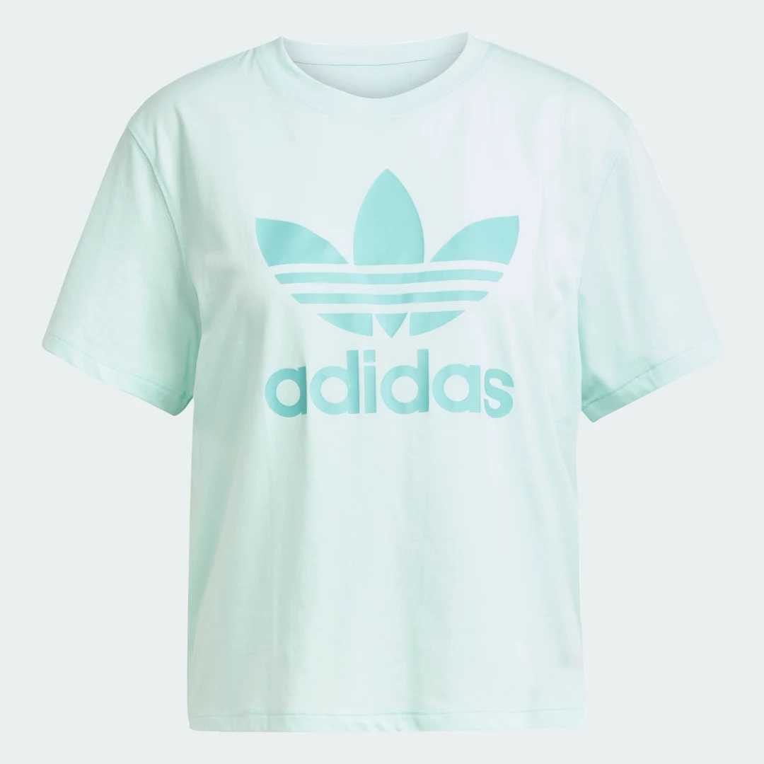 Thumbnail 3 de Camiseta Adicolor Trefoil Boxy de Adidas - Turquesa