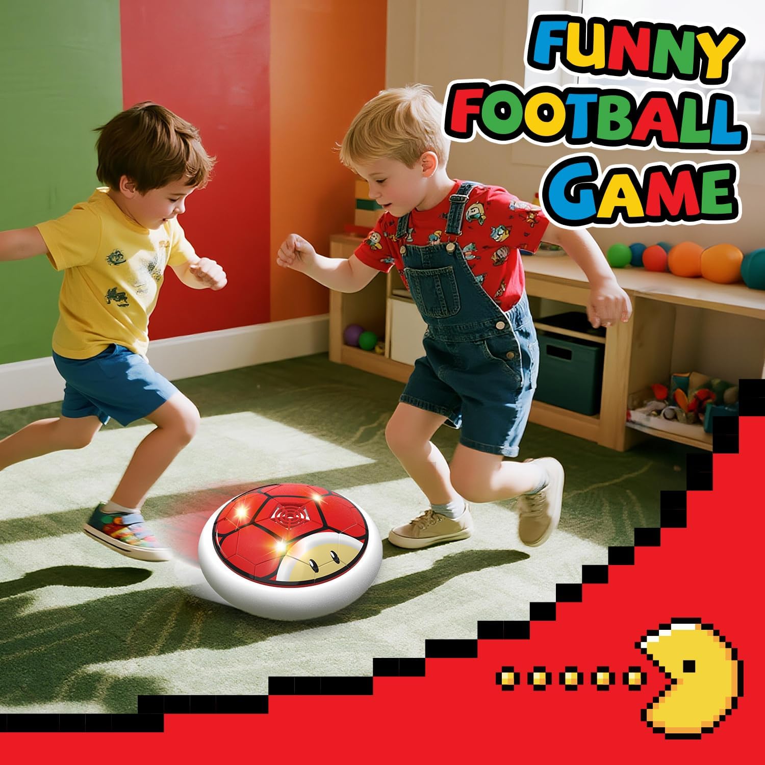 Thumbnail 1 de Thusine Hover Soccer Ball for Kids – 2 LED Indoor Hover Soccer Balls (2 Pack)