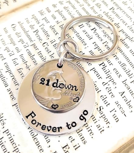 Detalle de 21st Anniversary Keepsake, 2005 Nickel Keychain by Tucker's Trinkets And Treasures