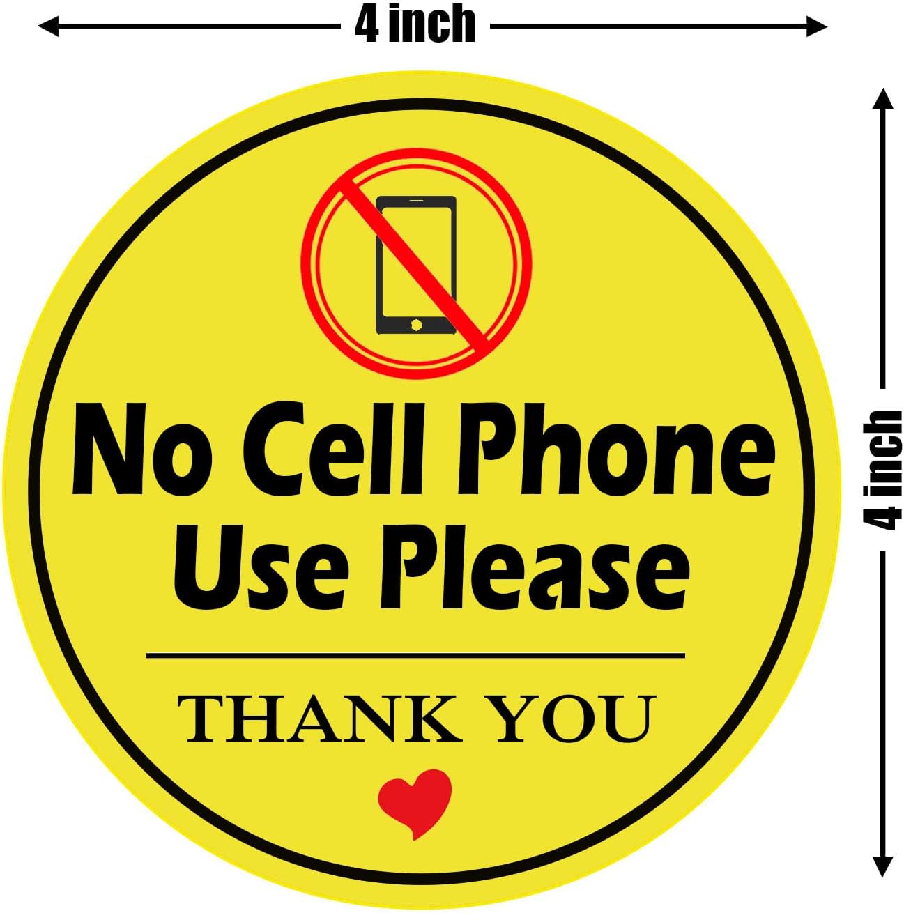 Detalle de No Cell Phone Use Stickers, 4-inch