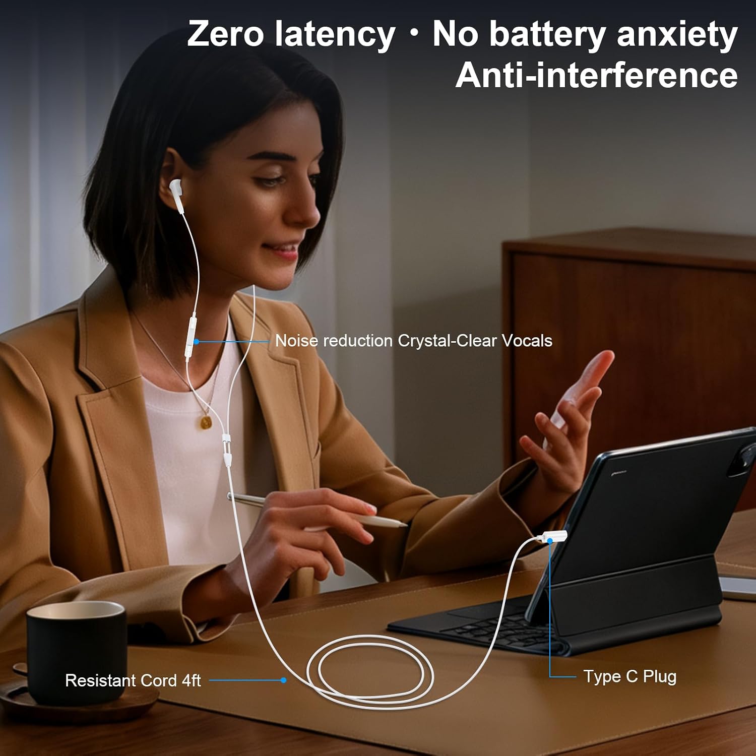 Thumbnail 6 de PENGARO USB-C wired earbuds with mic