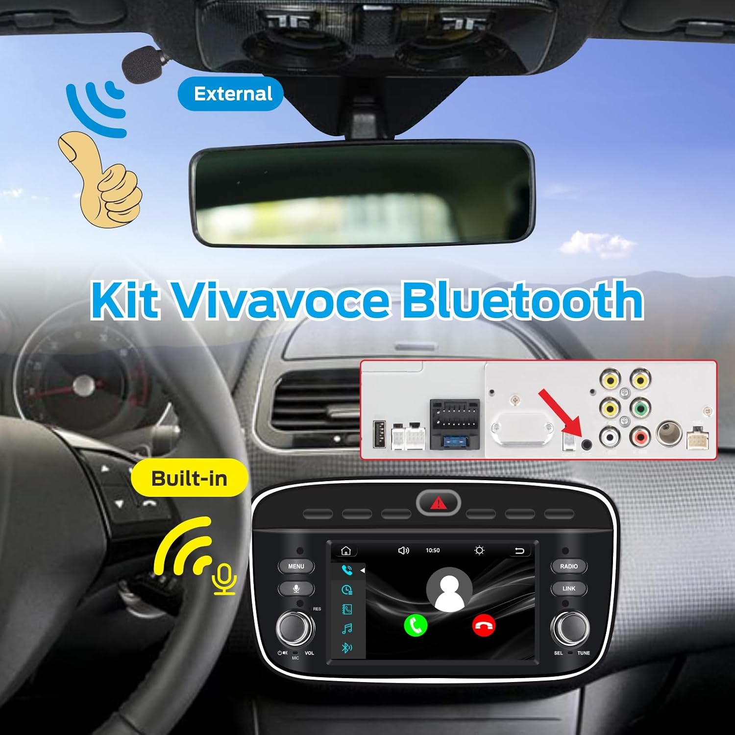Thumbnail 4 de Autoradio Linux Avvio Lampo Compatibile Fiat Punto 2010-2016 / Linea 2012-2015 con CarPlay/Android Auto Wireless