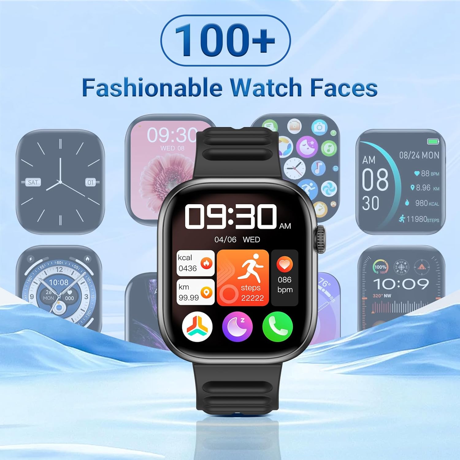 Detalle de BingoFit Smart Watch 1.83" HD Screen – Health Tracking & Bluetooth Calls