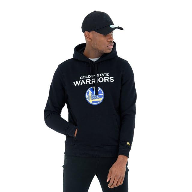 Detalle de New Era NBA Regular Hoody Golwar Blk – czarna bluza męska Golden State Warriors