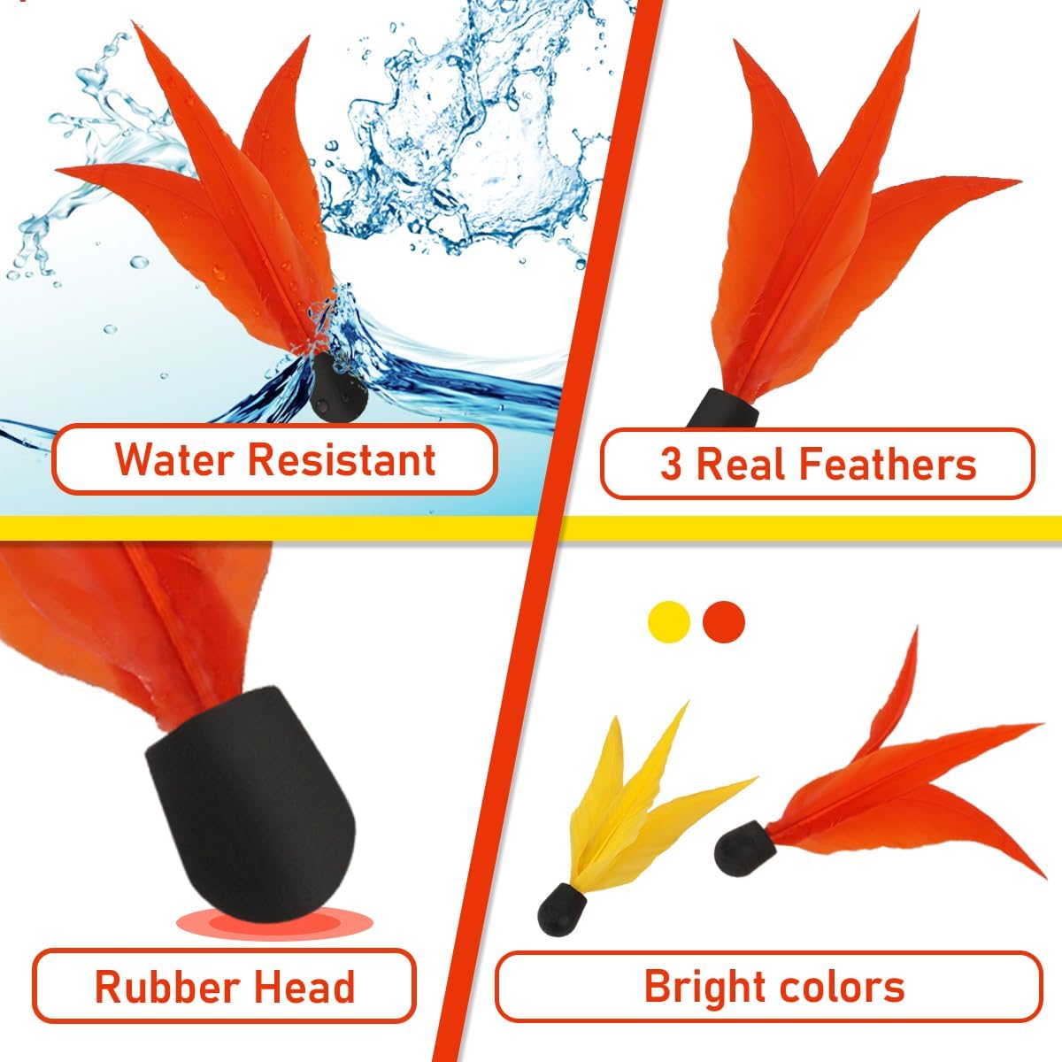 Thumbnail 5 de INPODAK Beach Bat and Ball Set – Kids Wooden Paddle Ball Racket Game (2 paddles, 4 birdies, 2 balls)