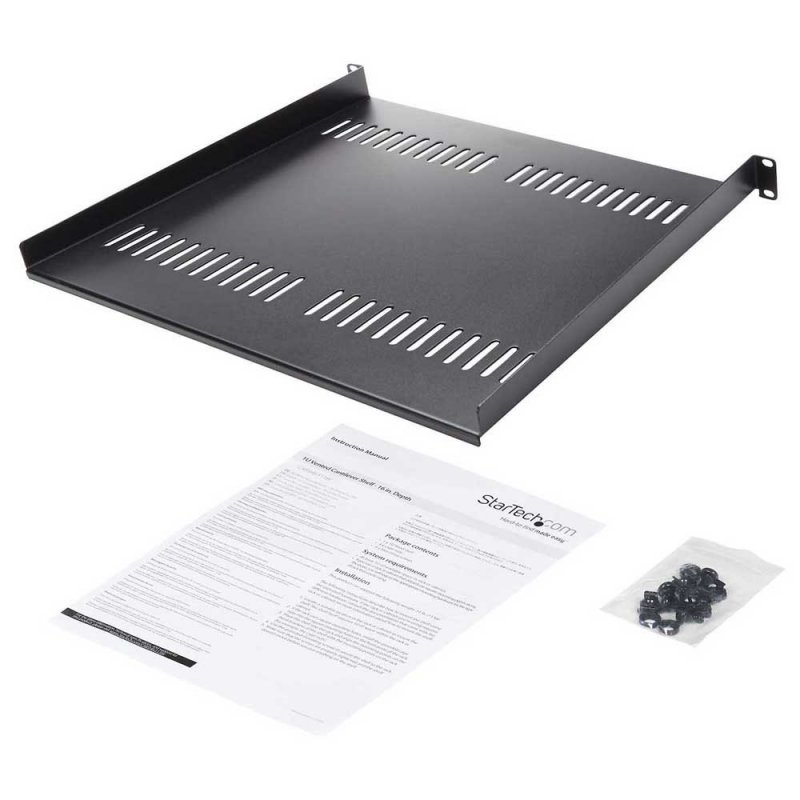 Detalle de StarTech CABSHELF116V Bandeja perforada 1U para rack