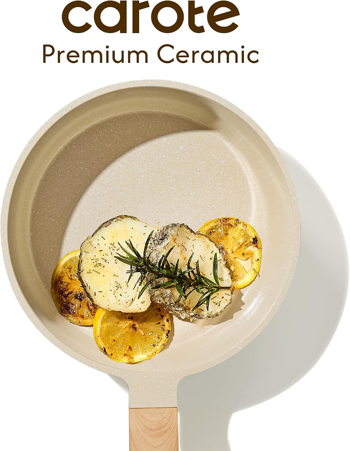 Detalle de CAROTE 1.6Qt & 3.0Qt Sauce Pan Sets with Lid Ceramic Nonstick (PFOA Free)