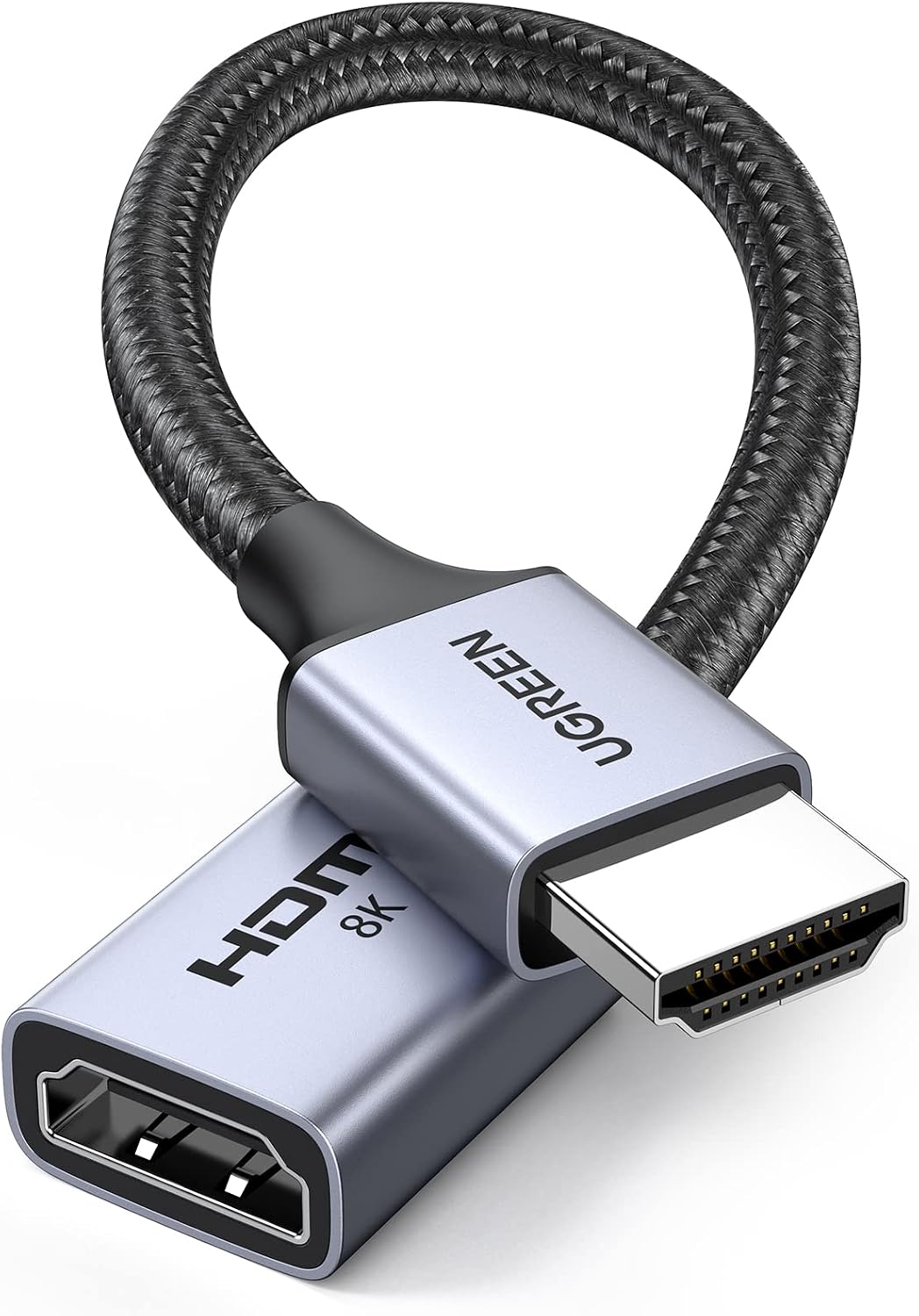 Detalle de UGREEN HDMI延長ケーブル 15cm HDMI 2.1 オス-メス 8K 60Hz対応