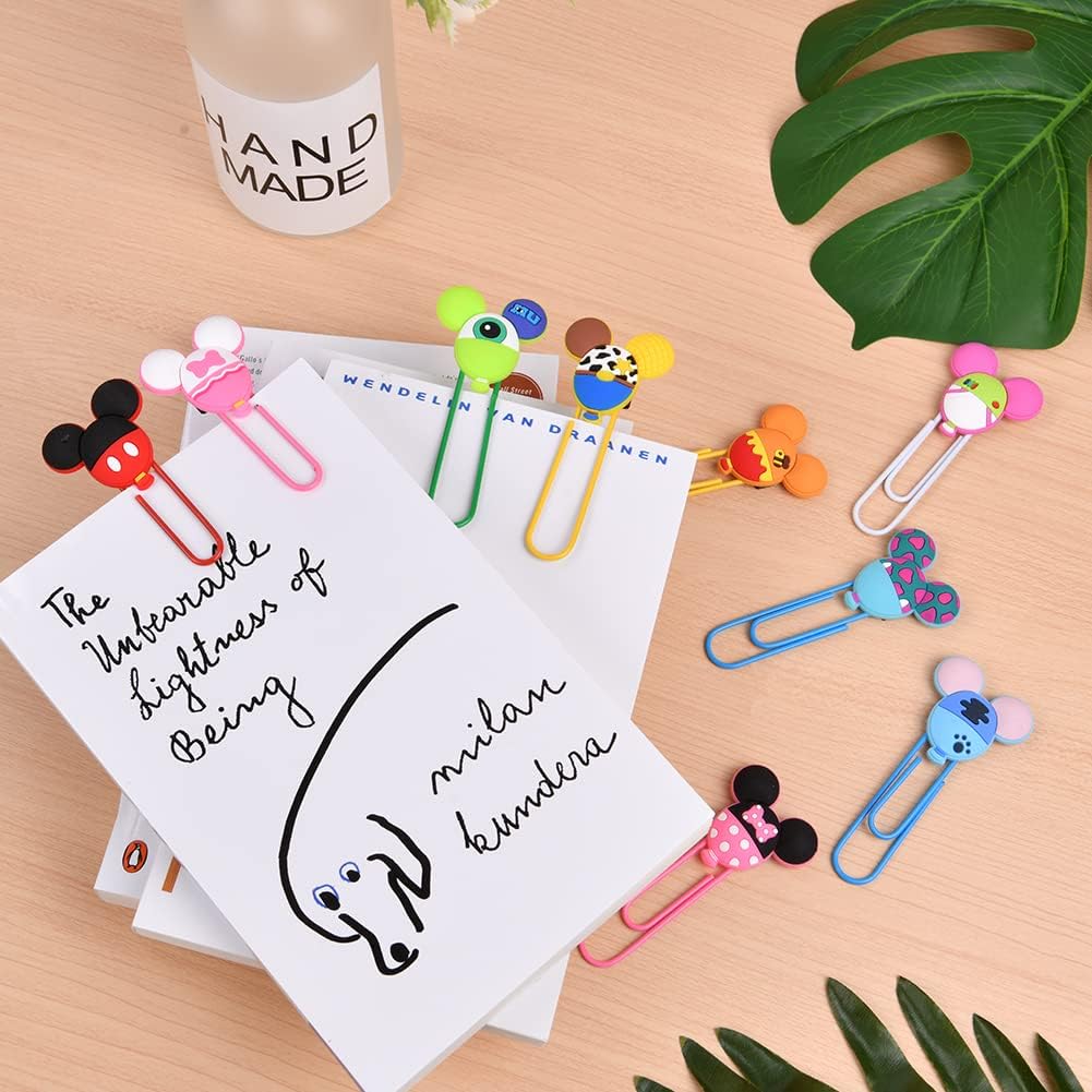 Thumbnail 5 de AUAUY 10er-Set Maus-Büroklammern als Lesezeichen & Seitenmarkierung für Schule, Kinder und Erwachsene