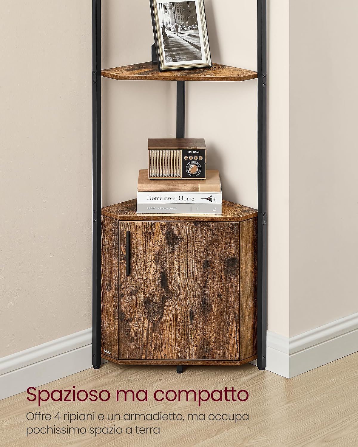 Detalle 1 de VASAGLE LBC580K01 mensola angolare da 5 ripiani