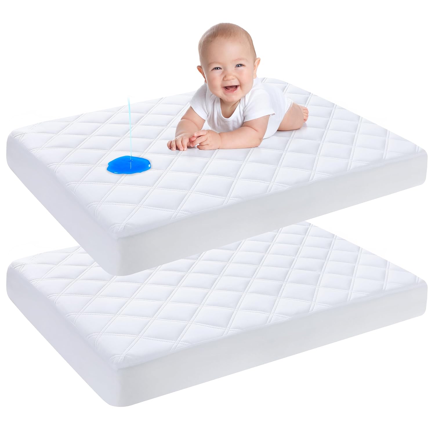 Detalle de Yoofoss Pack and Play Mattress Protector Sheets, 39 x 27 Inch