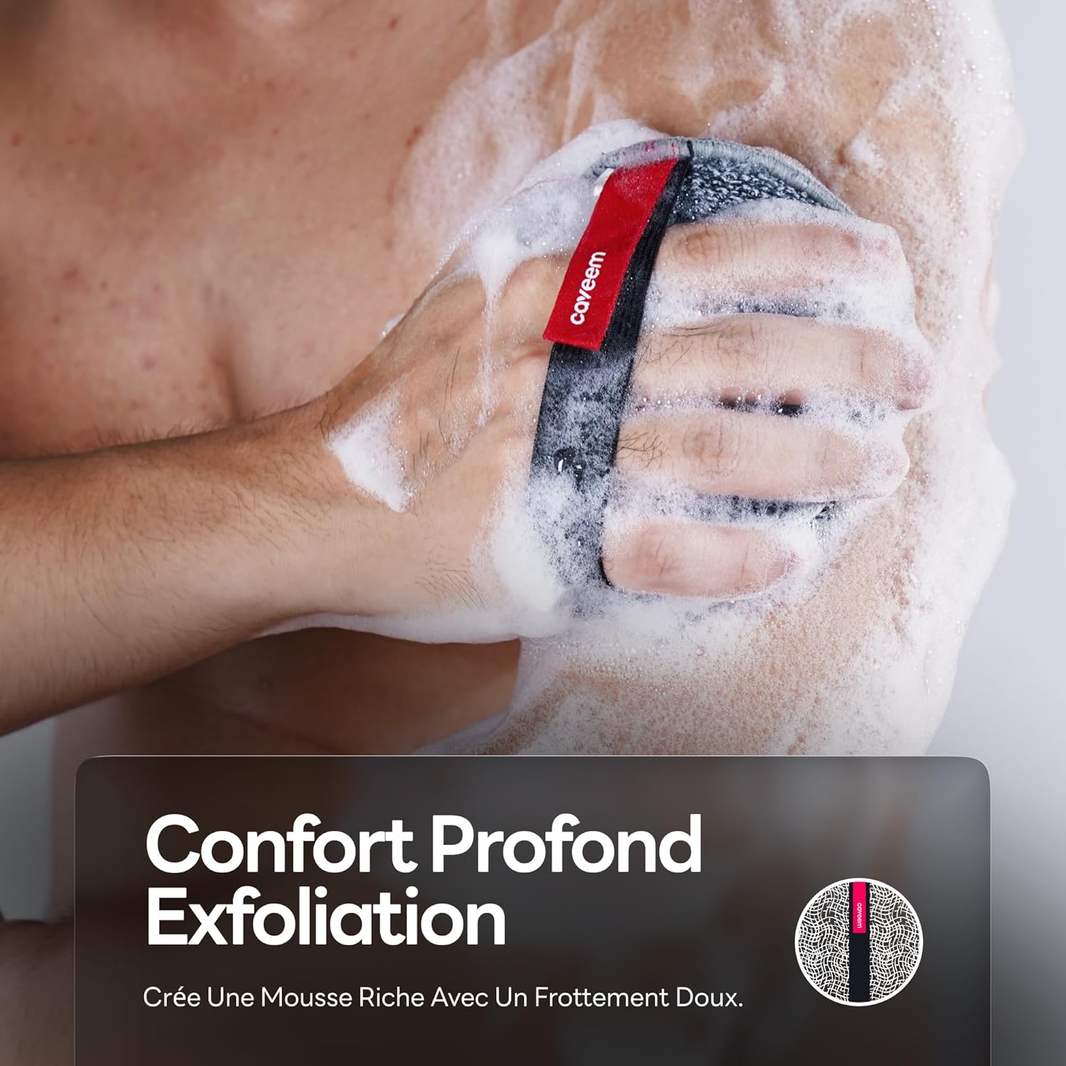 Detalle de CAVEEM Éponge exfoliante pour le corps (extra rugueuse) – Lot de 2