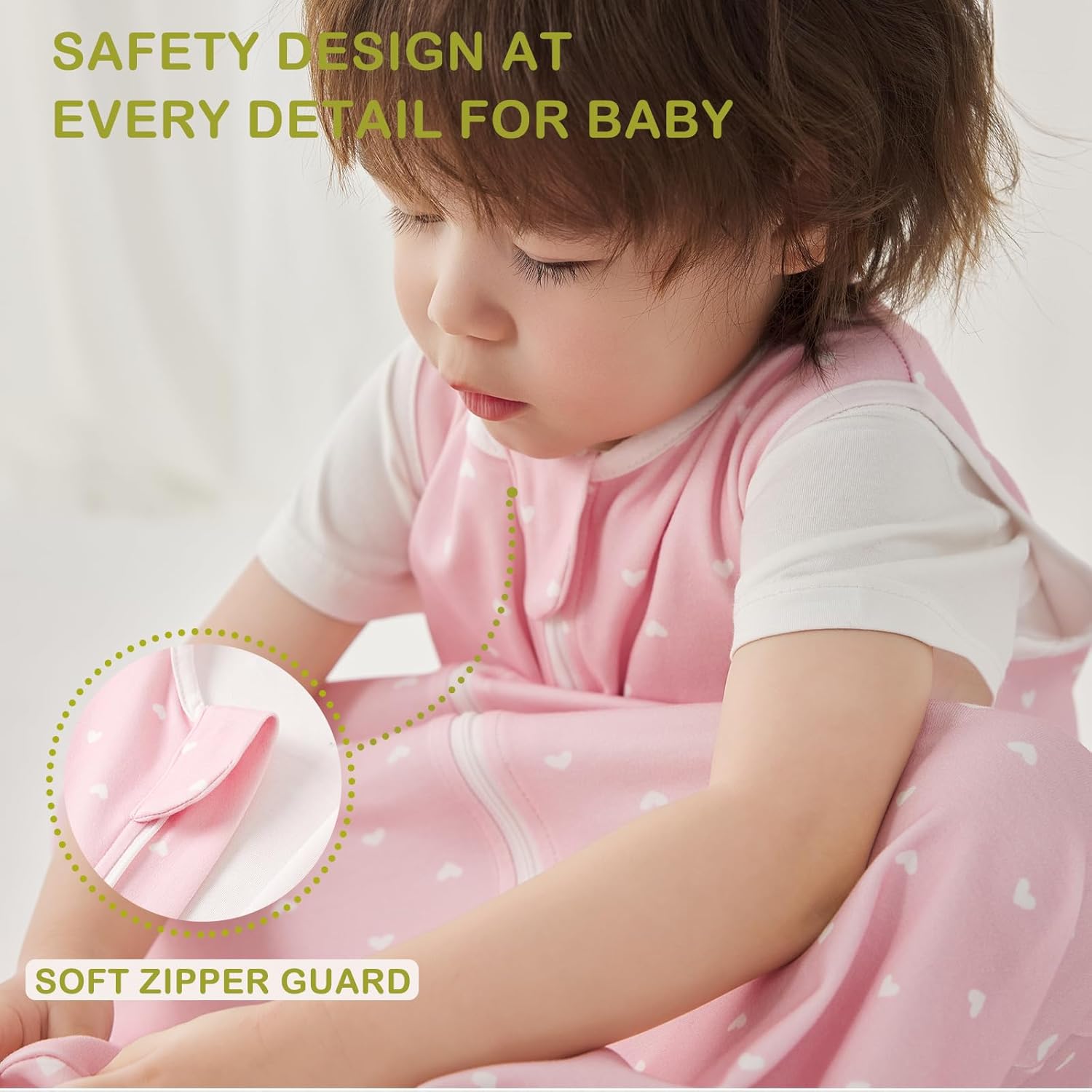 Thumbnail 2 de Nivolltha 2 Pack Super Soft 0.5 TOG Cotton Baby Sleeping Bags (Bloom & Pink) – 18–36 Months