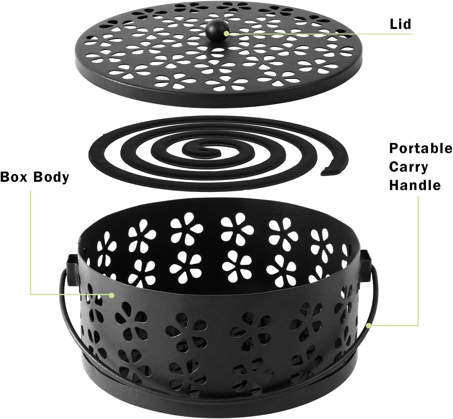 Detalle de SCENTORINI Coil Holder incense coil burner with lid (portable portable design)