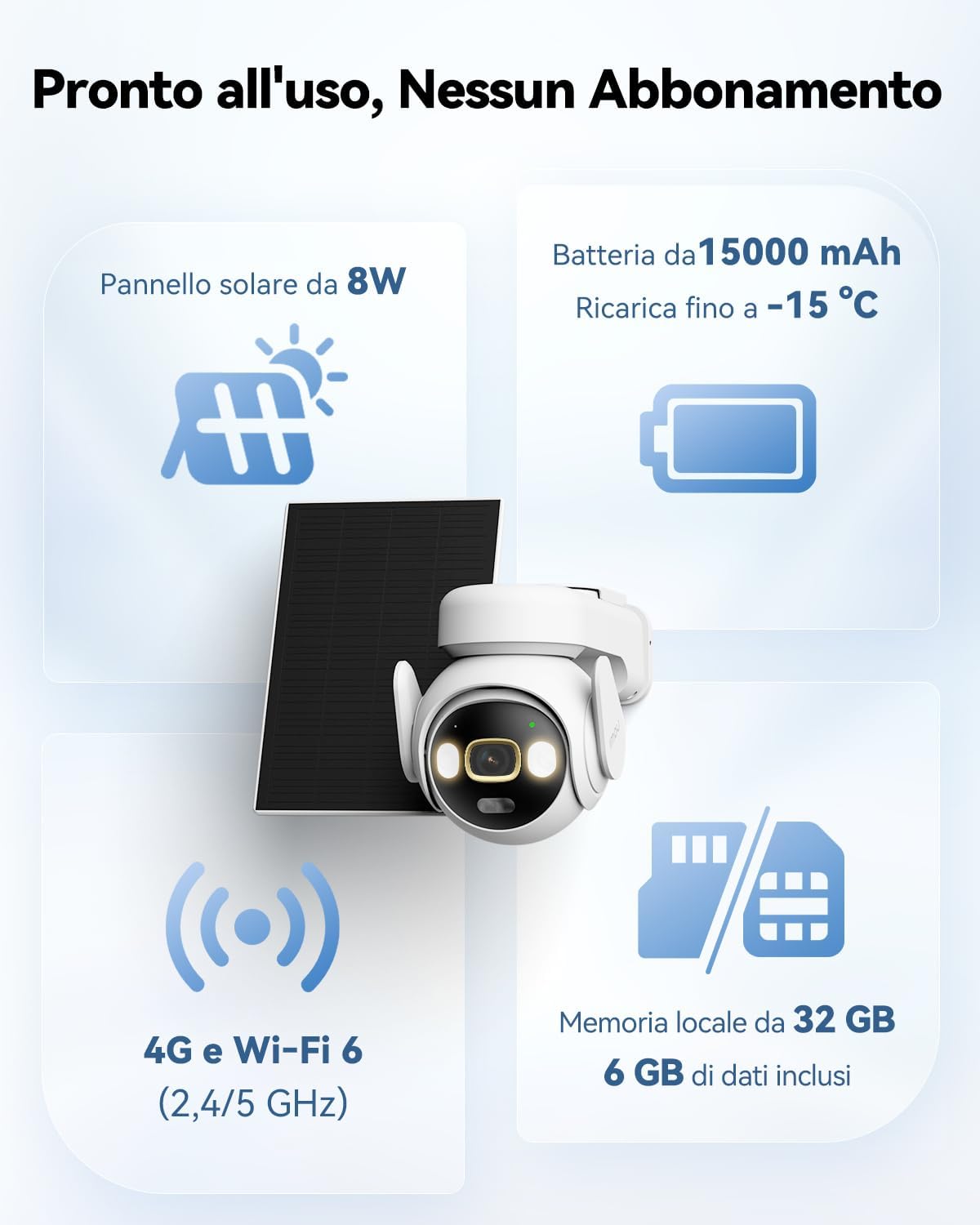 Detalle 2 de Imou 4K 8MP con 4G LTE e pannello solare: telecamera esterna senza fili