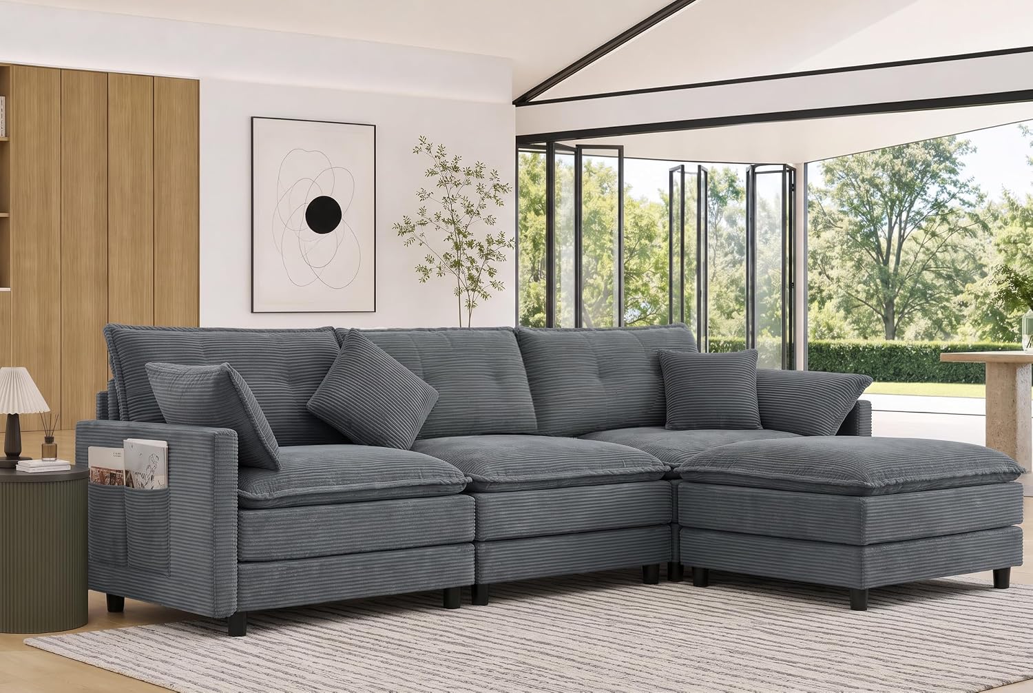 Detalle 1 de Orvesino Corduroy Ottoman