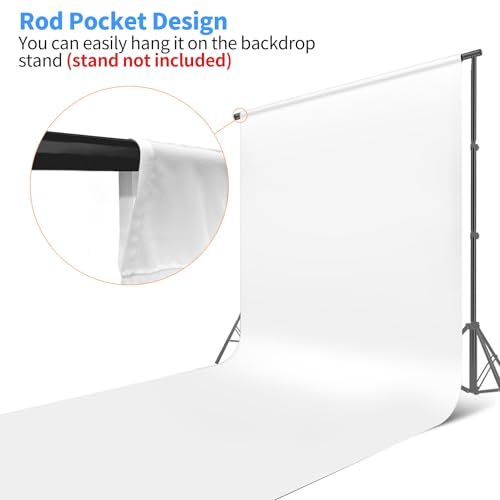 Thumbnail 4 de HEMMOTOP White Photo Backdrop 10x20 ft