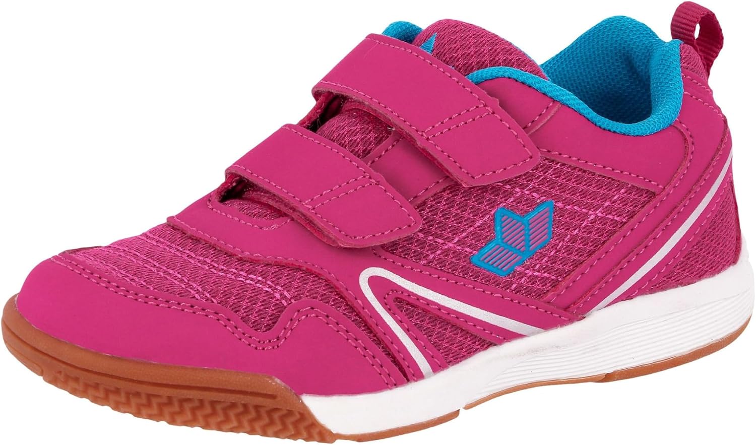 Detalle de Lico Mädchen Boulder V Hallenturnschuhe, Pink Türkis, 36 EU – Praxistauglicher Hallenpartner