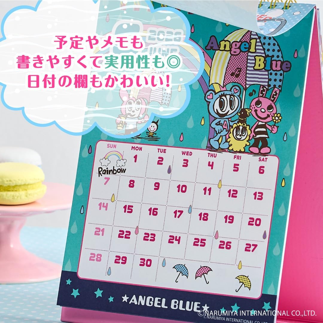 Detalle de 新日本カレンダー NK4310 2026年卓上カレンダー エンジェルブルー・Wリング製本