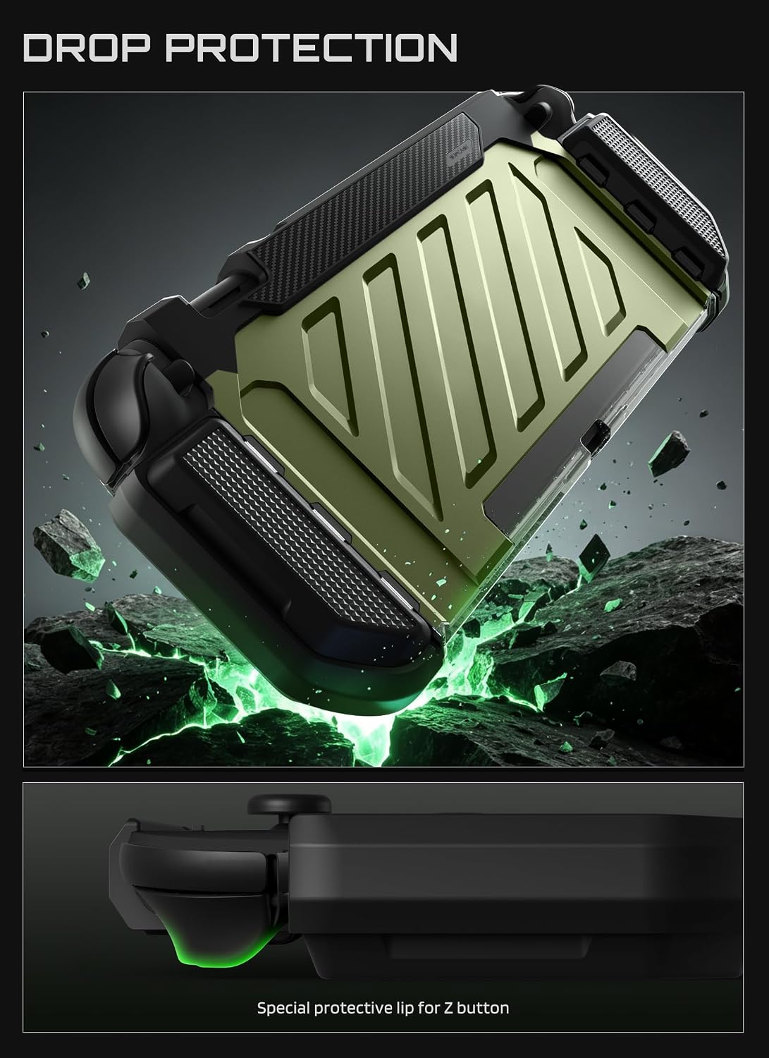 Detalle 2 de SUPCASE Unicorn Beetle Pro SUP-Switch2025-UBPro Nintendo Switch 2 Case, Green