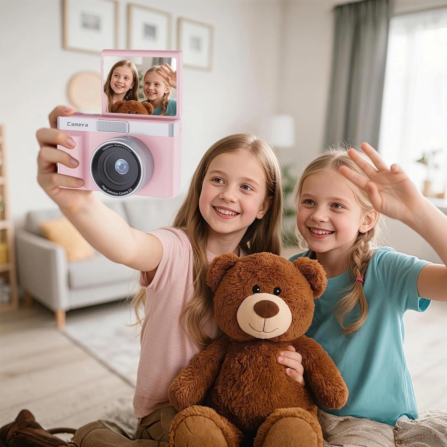 Thumbnail 1 de fceoul Appareil Photo Enfant 1080P 30MP avec écran rabattable 180° – 32 Go inclus, zoom 5X, cadeau idéal pour ado