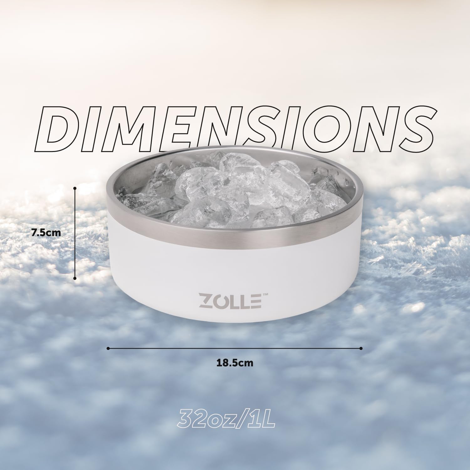 Thumbnail 6 de ZOLLE 32oz Stainless Steel Slow Feeder Bowl