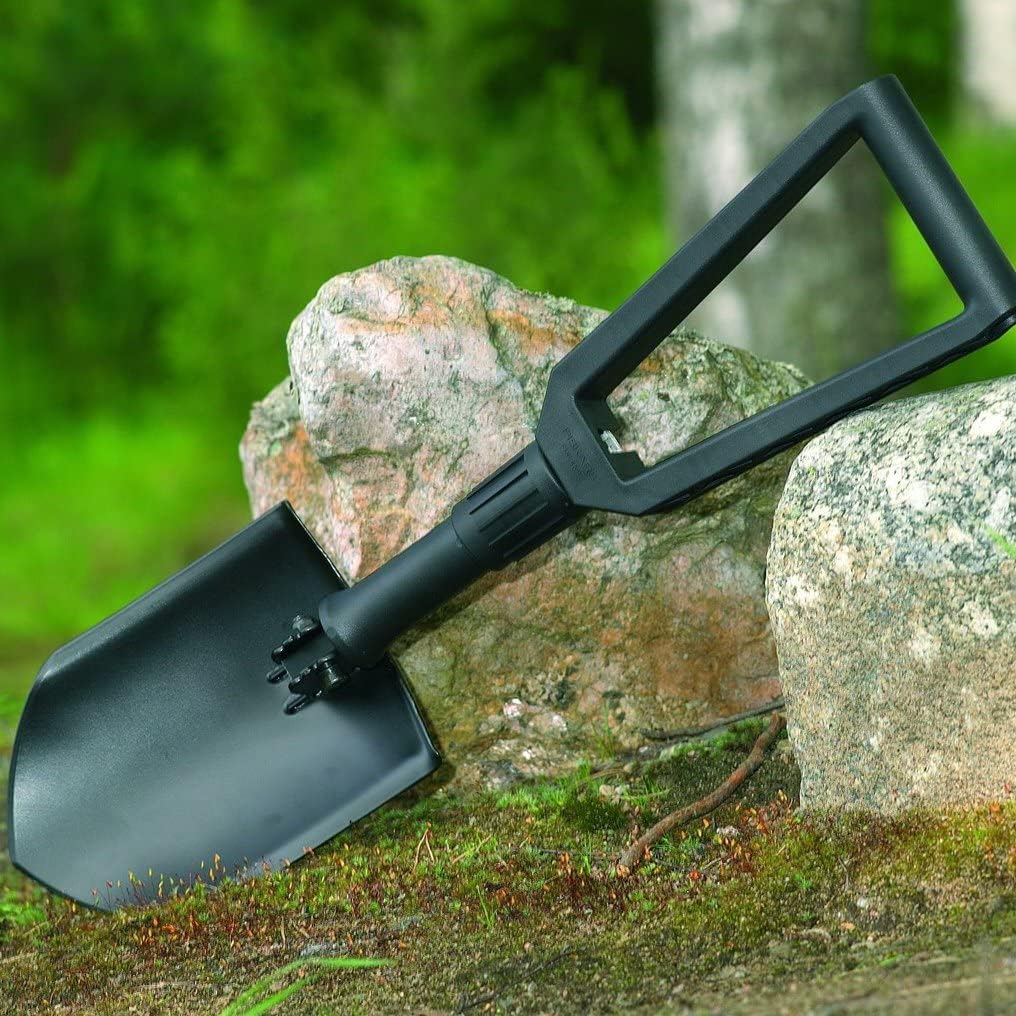 Detalle de Fiskars Klappspaten 59 cm – Multitalentierter Spaten, Hacke oder Schaufel mit Canvas-Tasche