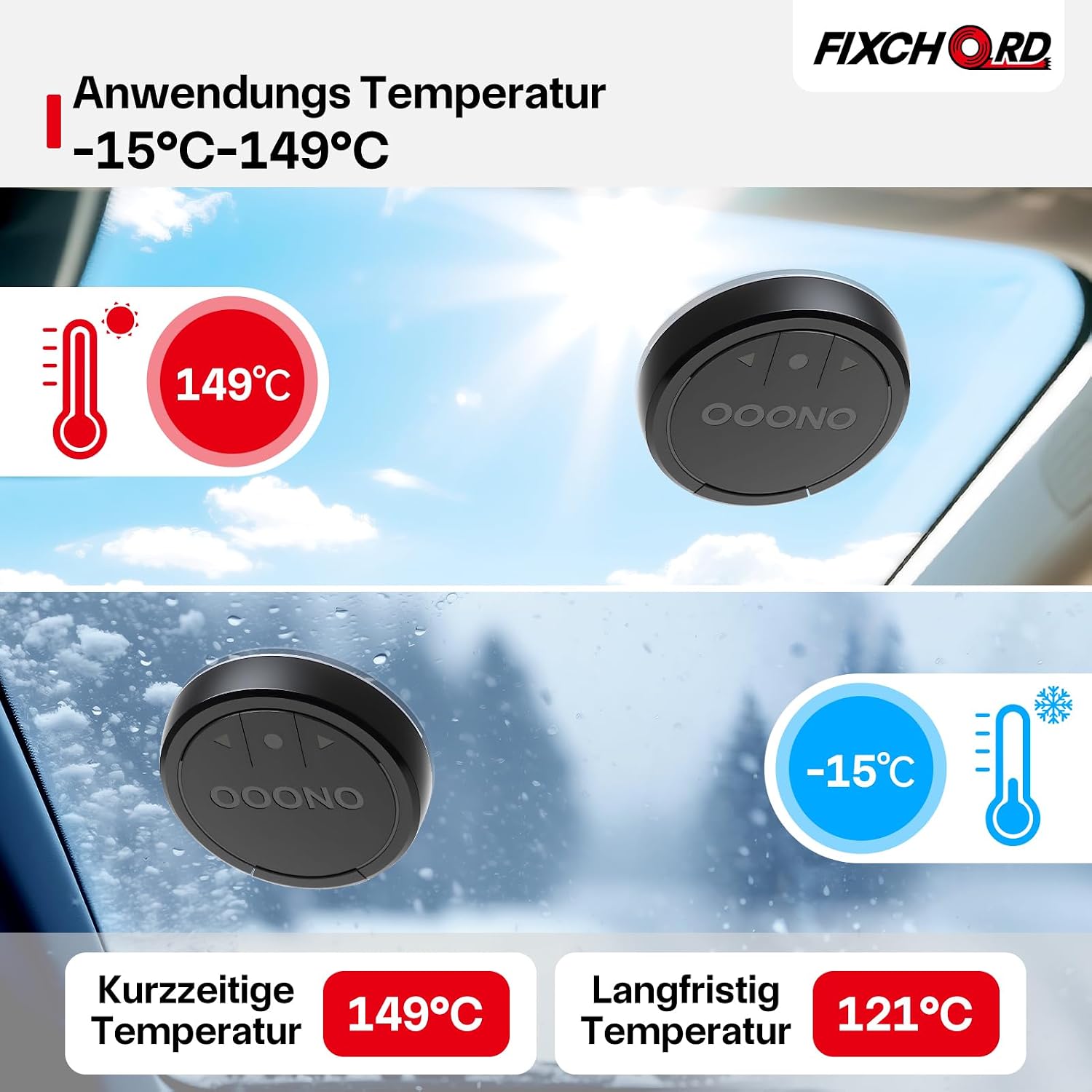 Thumbnail 5 de FIXCHORD Ersatz Klebepads 8 Stück für Parkscheibe