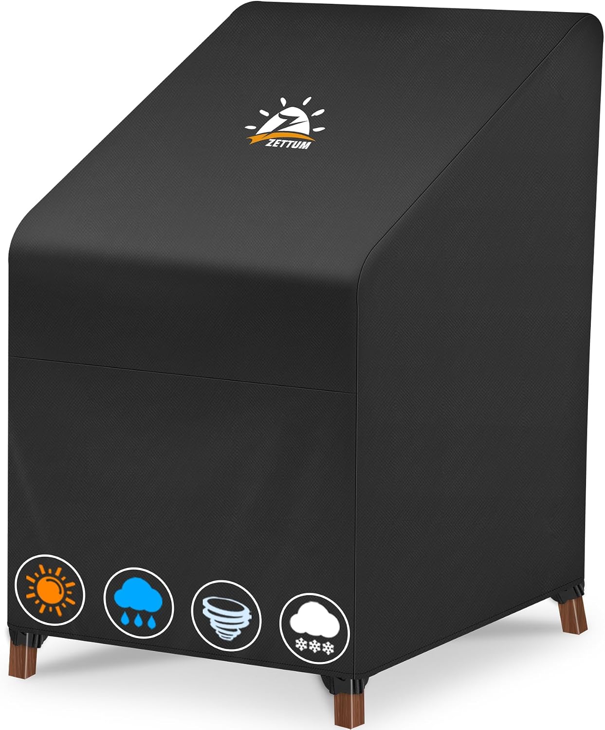 Detalle de Zettum 1 Stuk afdekhoes voor stapelstoelen, 600D Oxford met PU-coating