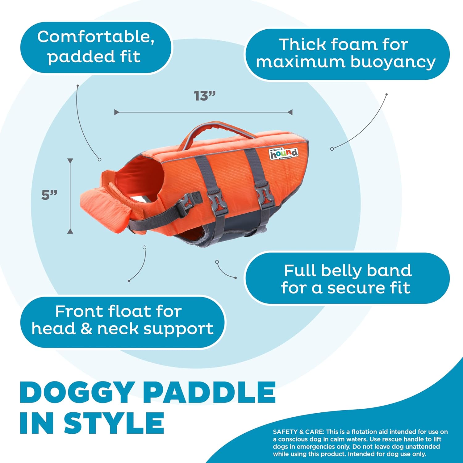 Detalle 2 de Kyjen Outward Hound Rettungsweste Größe S für Hunde