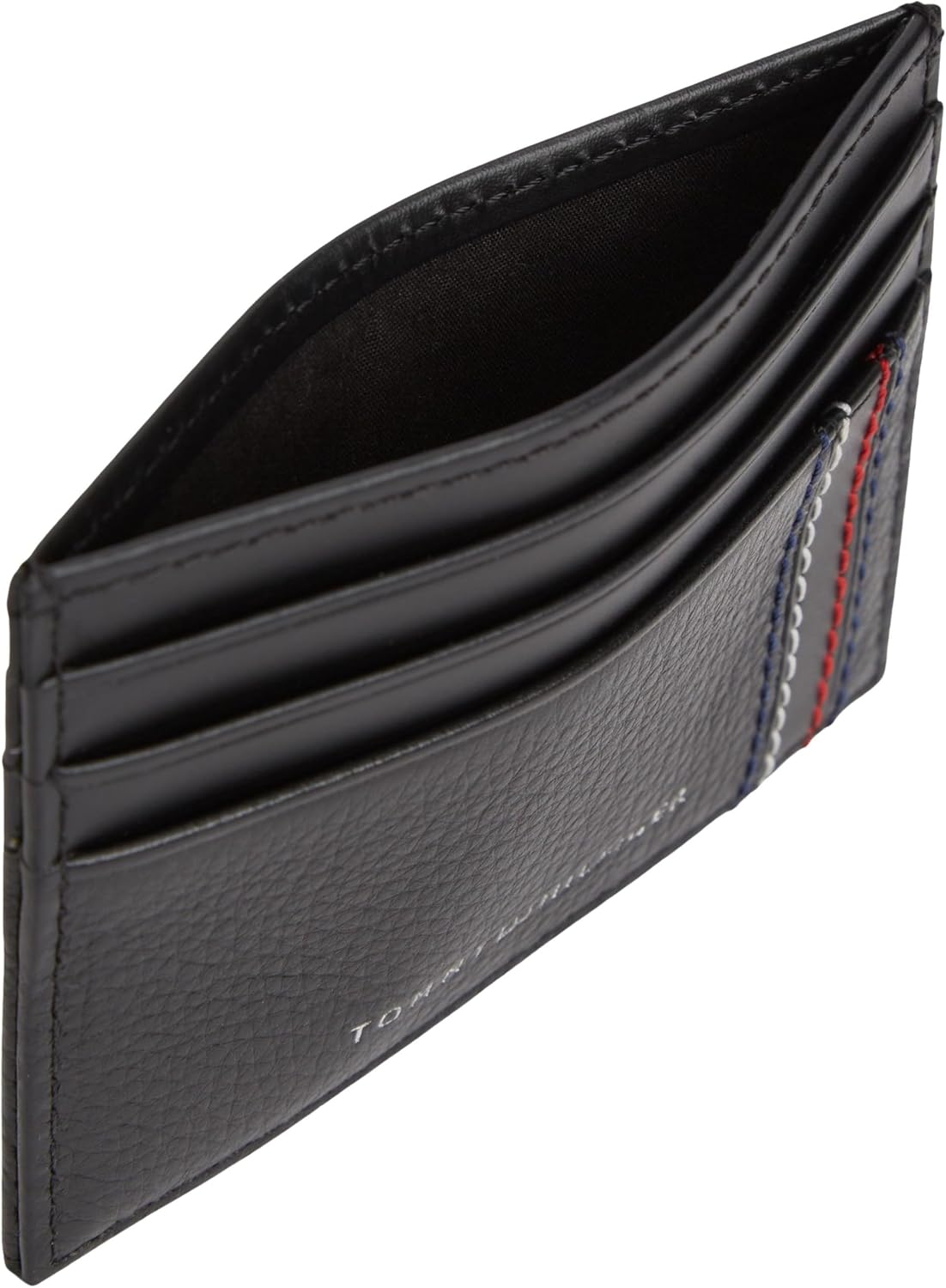 Detalle 2 de Tommy Hilfiger Herren Kartenetui Central Holder aus Leder, Schwarz
