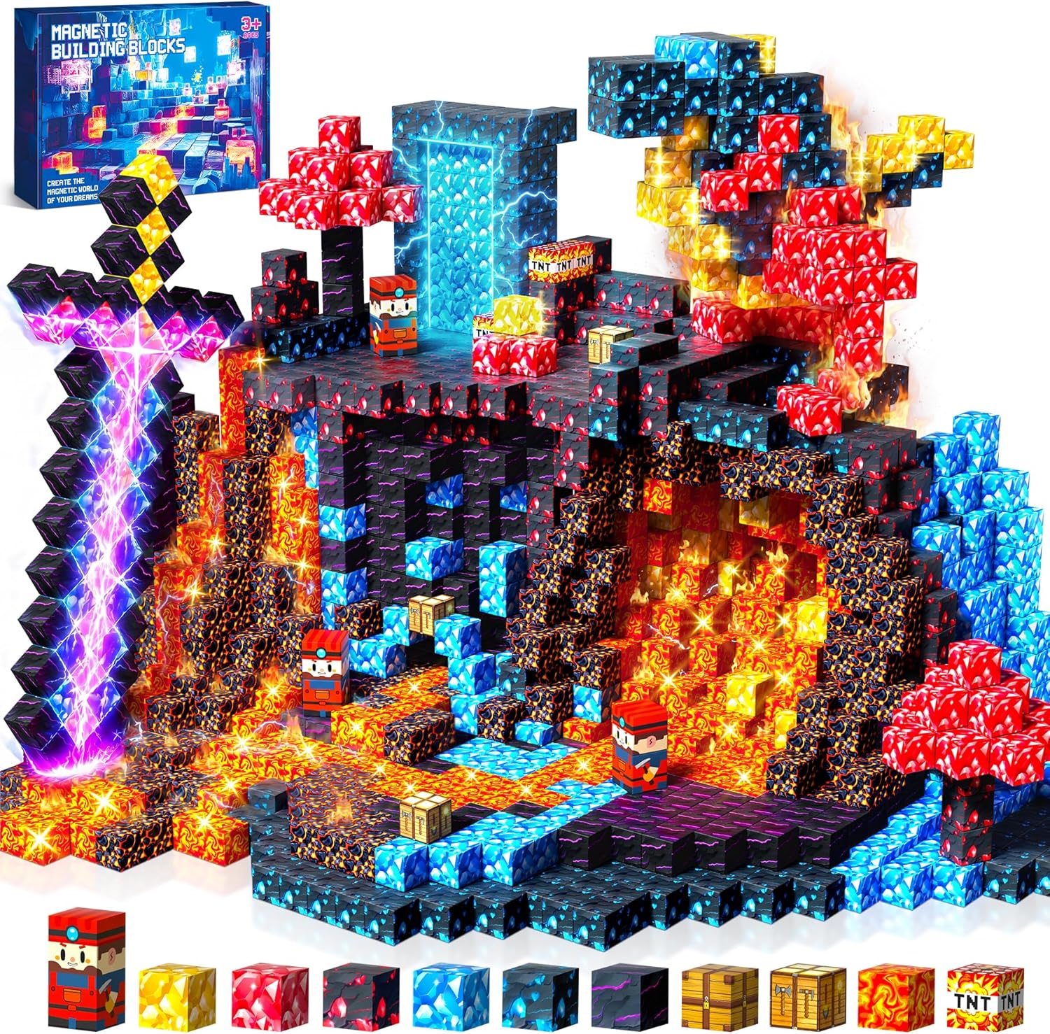 Detalle de COOLJOYA Magnetic Building Blocks for Ages 3–8 🧩