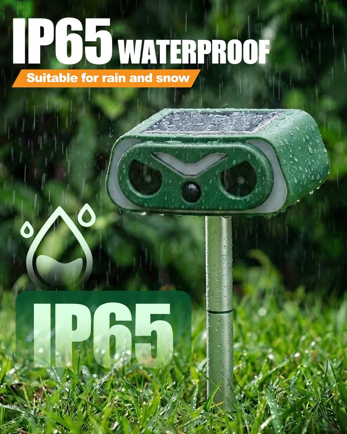 Thumbnail 2 de Ultrasonic Cat Repellent for Gardens – IP65 Waterproof, Solar-Powered Outdoor Deterrent