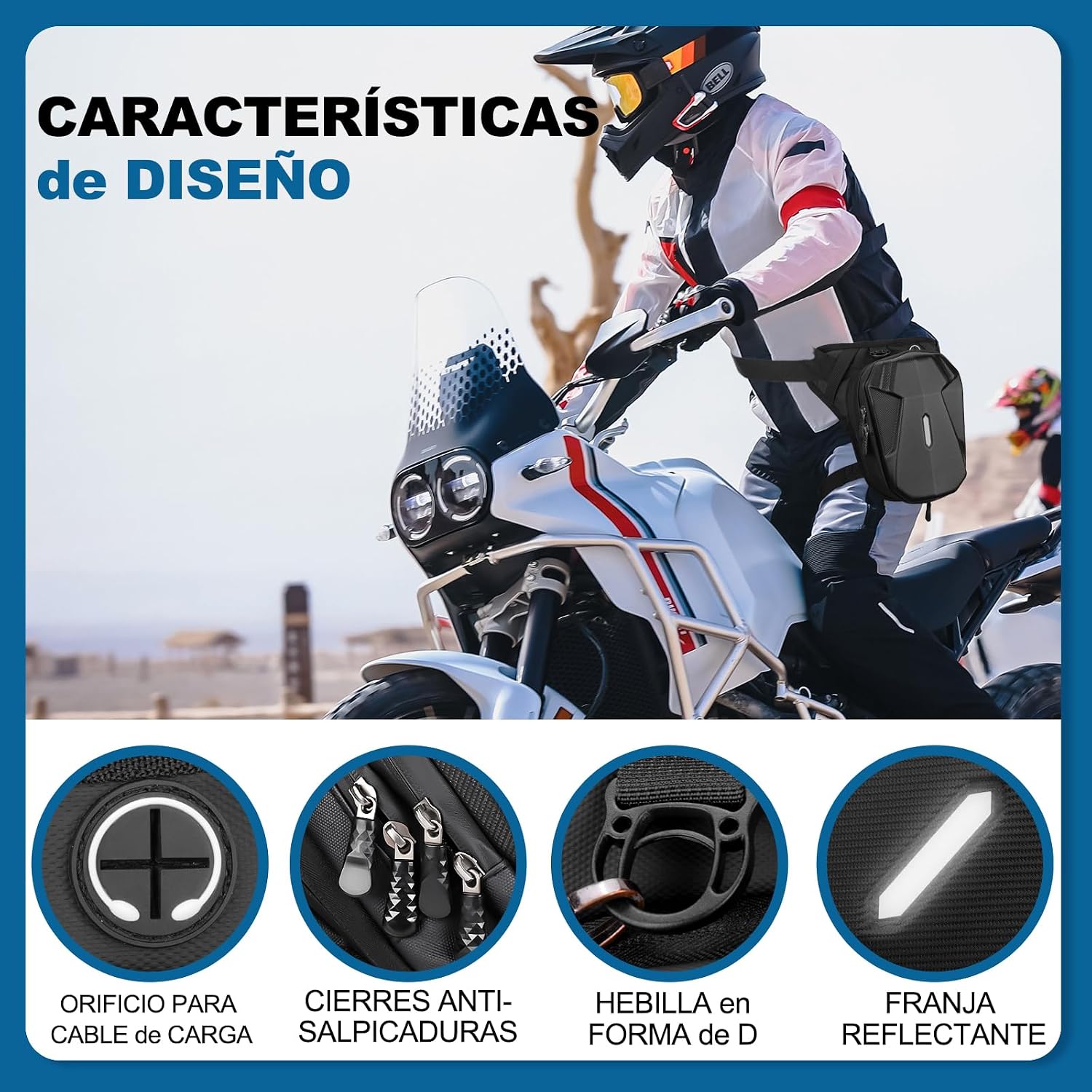 Thumbnail 4 de ISEYOU Pernera Moto bolsa pierna 21x13x10 cm