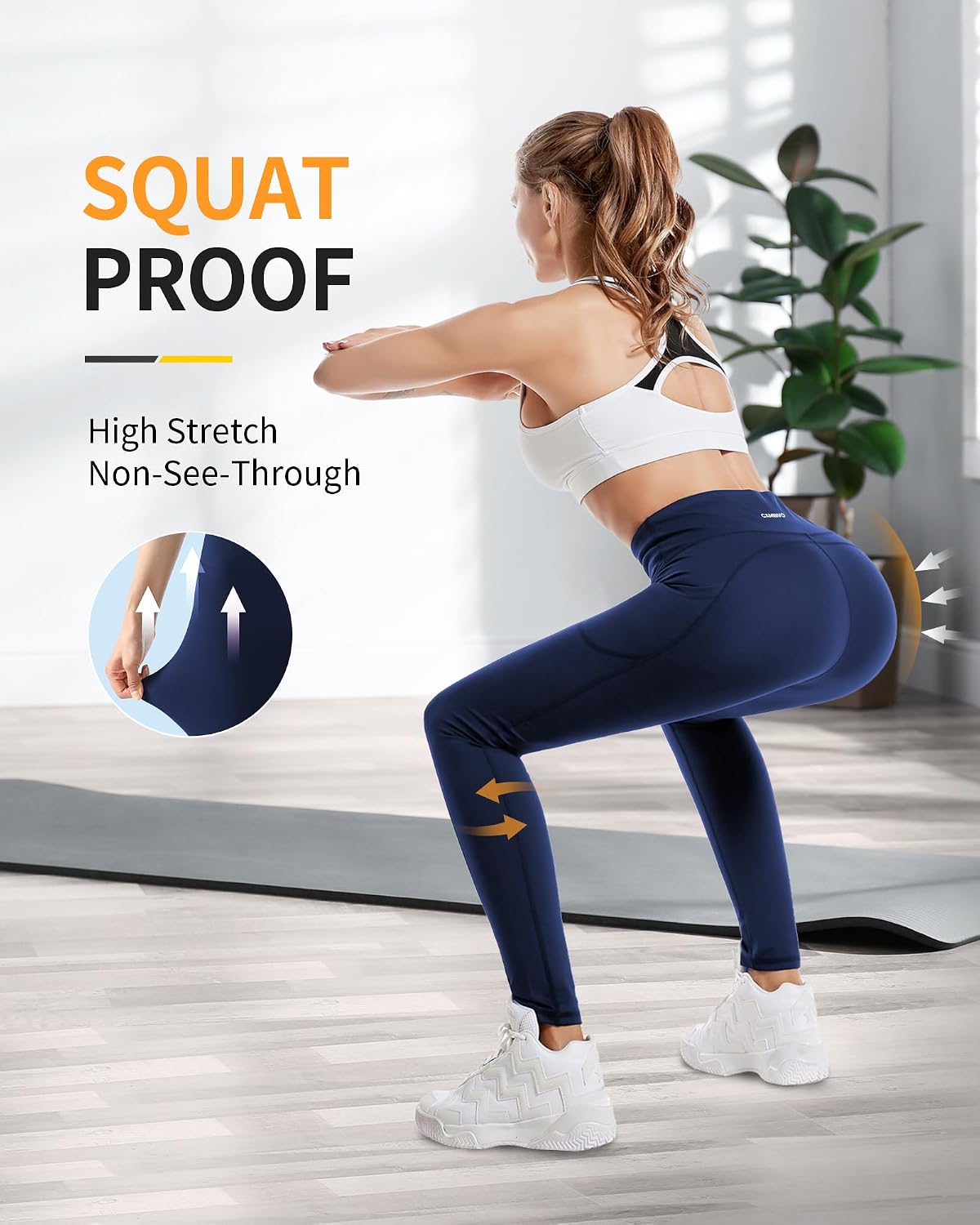 Thumbnail 6 de CAMBIVO leggins sportivi donna a vita alta push up con tasche, per palestra, yoga e running