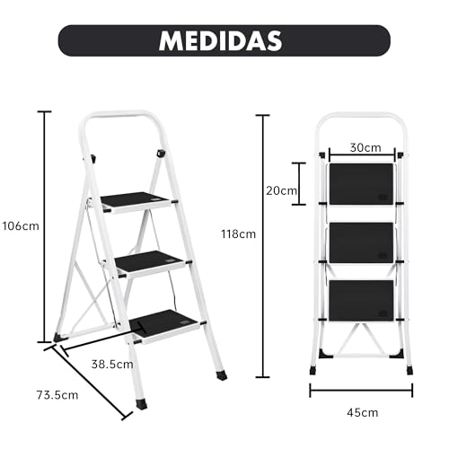 Thumbnail 2 de T-LOVENDO.ES Escalera plegable 3 peldaños