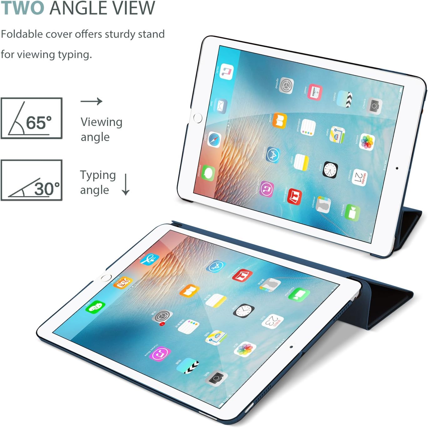 Detalle de ProCase Hülle für 10,5 Zoll iPad Air 3 / iPad Pro 2017 – Navy, Ultra Dünn, transluzente Rückseite