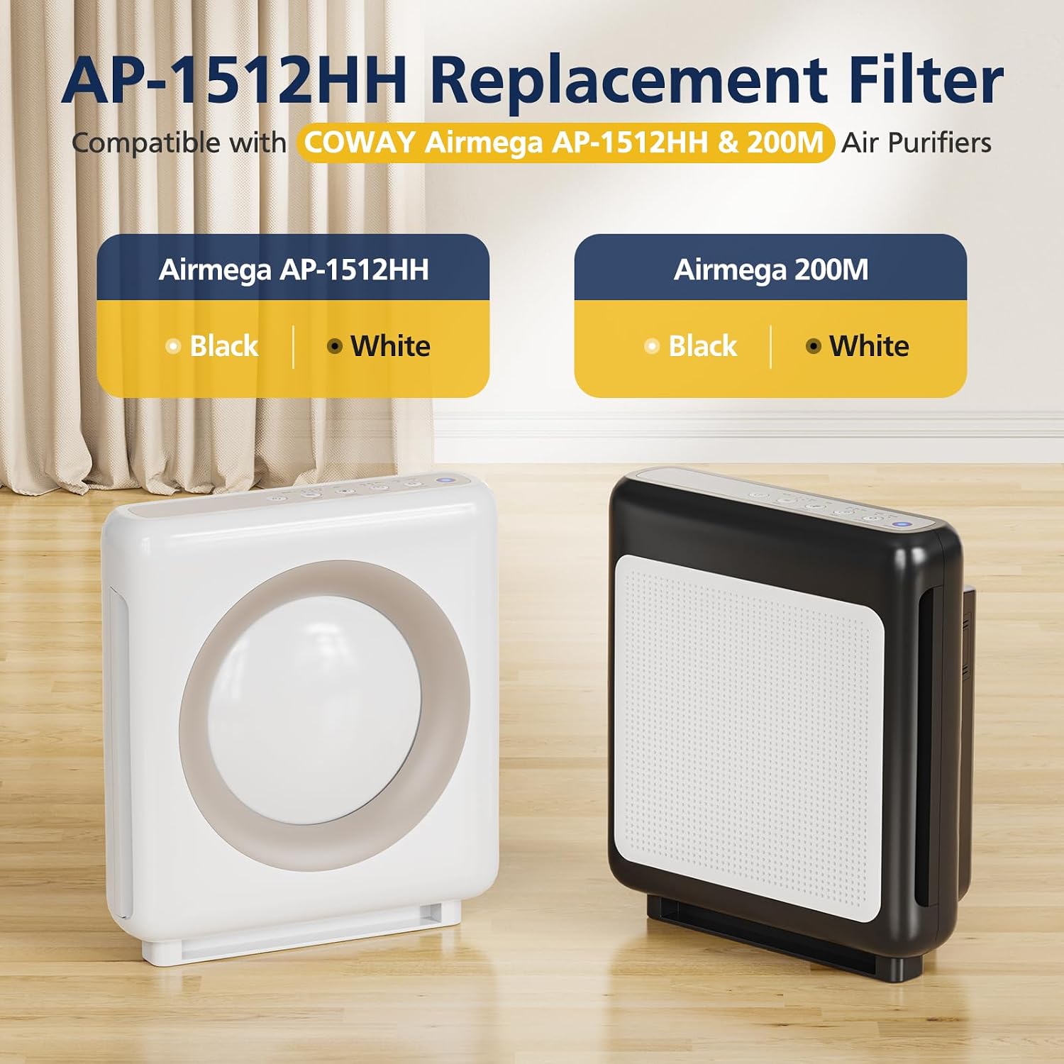 Detalle 2 de Coway Airmega AP-1512HH & 200M Pollen Filter Set 3-pack