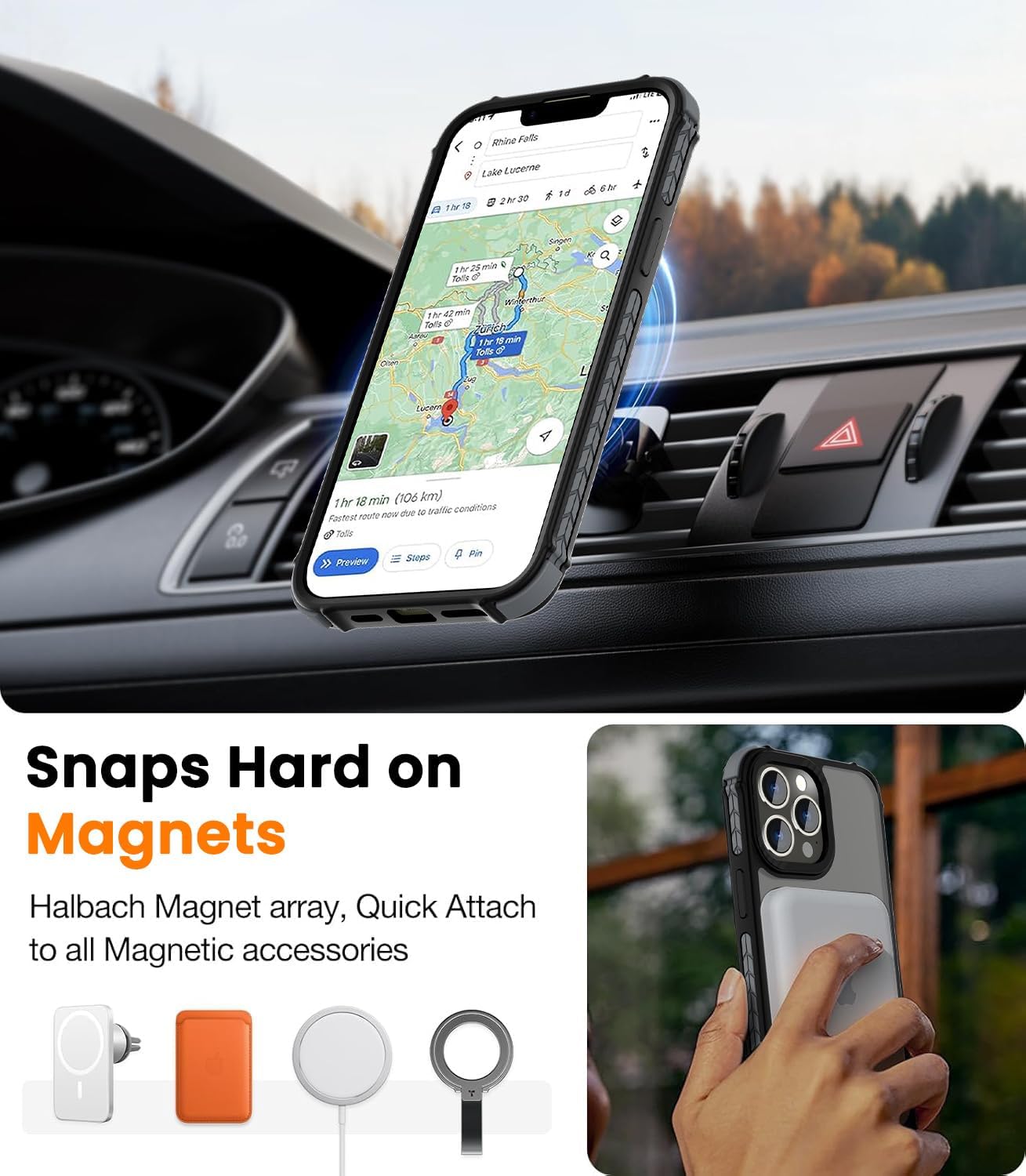 Thumbnail 4 de DEERLAMN Magnetic Case iPhone 15 Pro Max