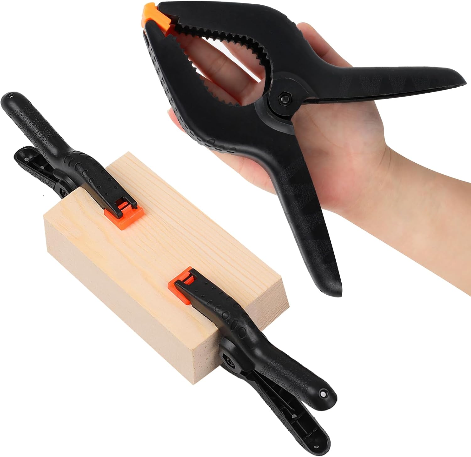 Detalle de Romeda 14AZJ0004 Spring Clamps, 8.5-Inch Plastic Clips, 2-Pack