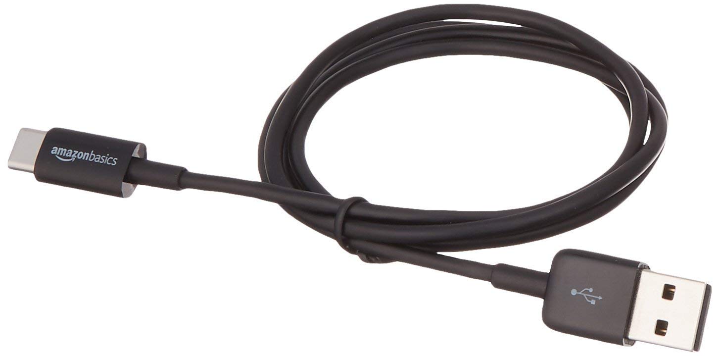 Detalle de Amazon Basics USB-C to USB-A 2.0 Fast Charger Cable (0.9 m) – USB-IF Certified
