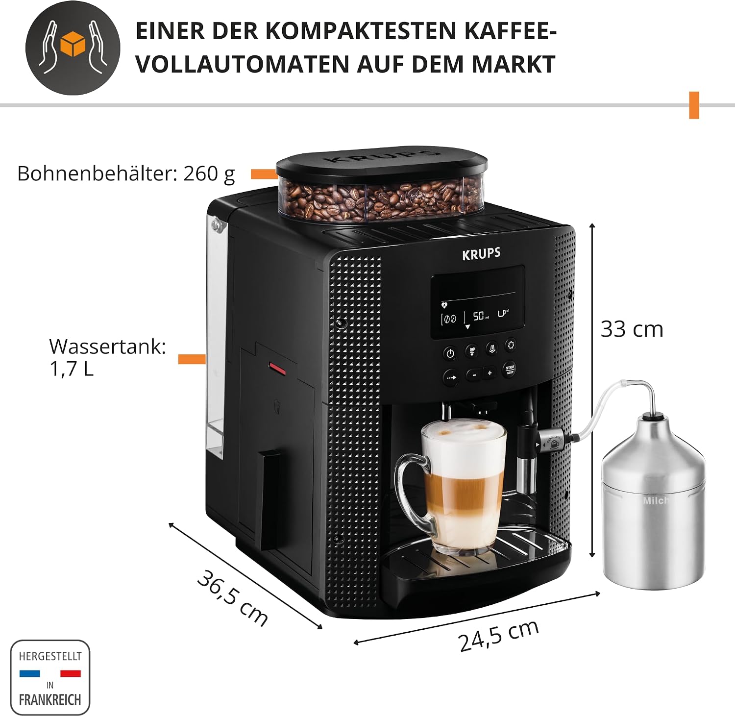 Detalle 2 de KRUPS EA816031 Kaffeevollautomat 1,7 L