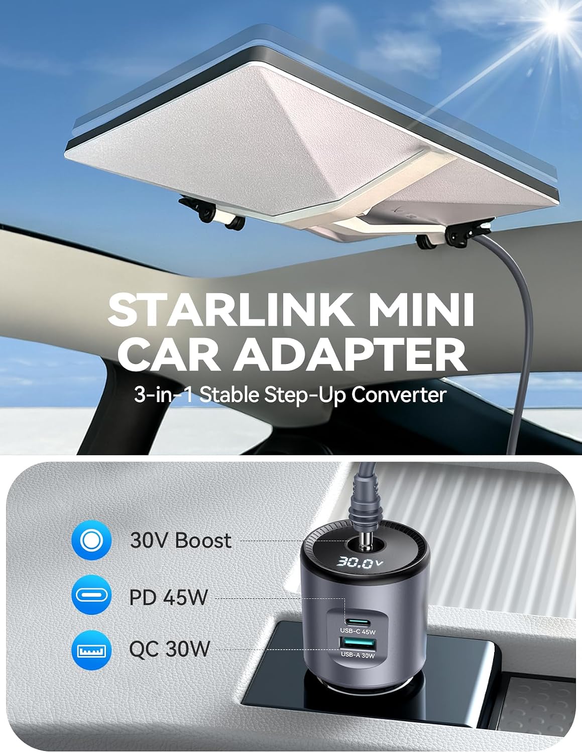 Detalle de JOYROOM Car Adapter 30V