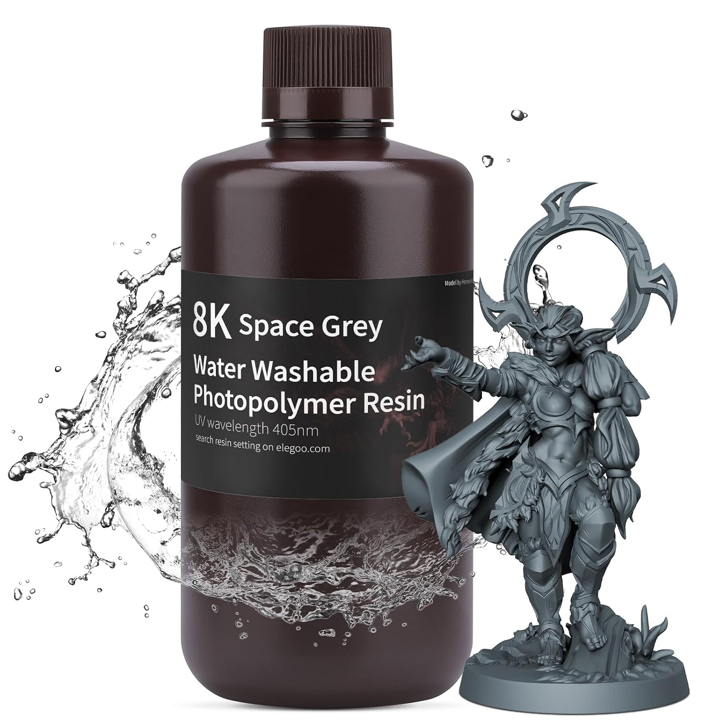 Detalle de ELEGOO 8K Water Washable Resin 2000g