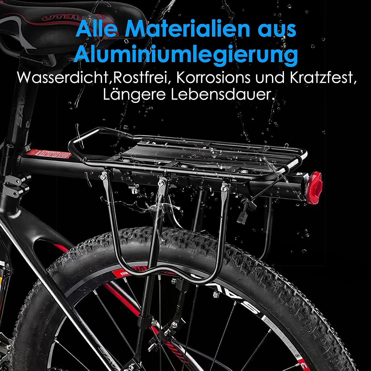 Thumbnail 4 de SPGOOD Fahrrad-Gepäckträger-Set für 24–29 Zoll: Aluminium, Schnellverschluss, Reflektor