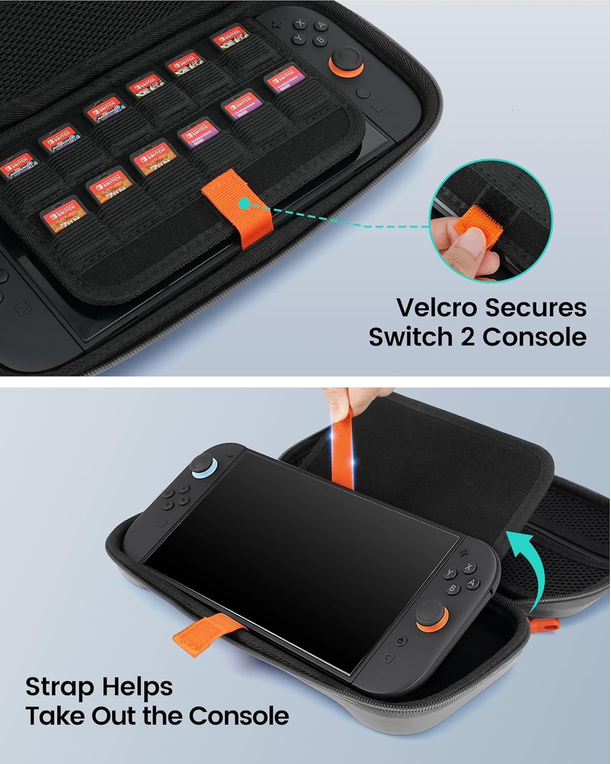 Thumbnail 4 de TRANSNOVO Carrying Case for Nintendo Switch 2 Console (2025) – Durable, Shockproof Travel Case in Grey