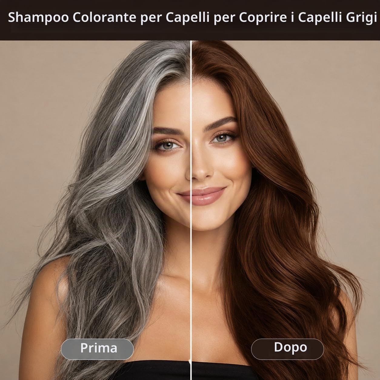 Thumbnail 6 de RILSIC Shampoo Colorante 3-in-1 da 500ML per Capelli Bianchi – Castano